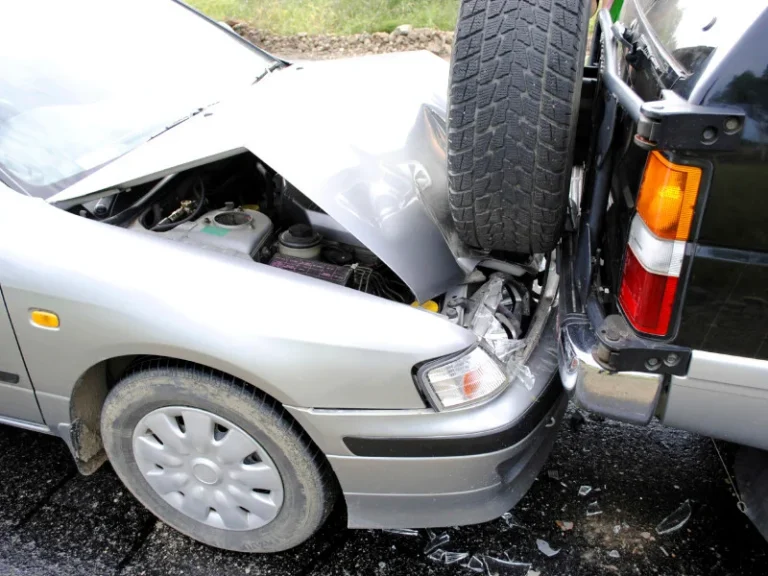 rear-end accident between two vehicles